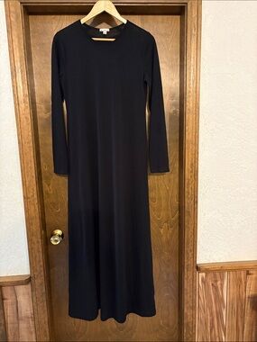 GAP Black Long Sleeve Maxi Dress